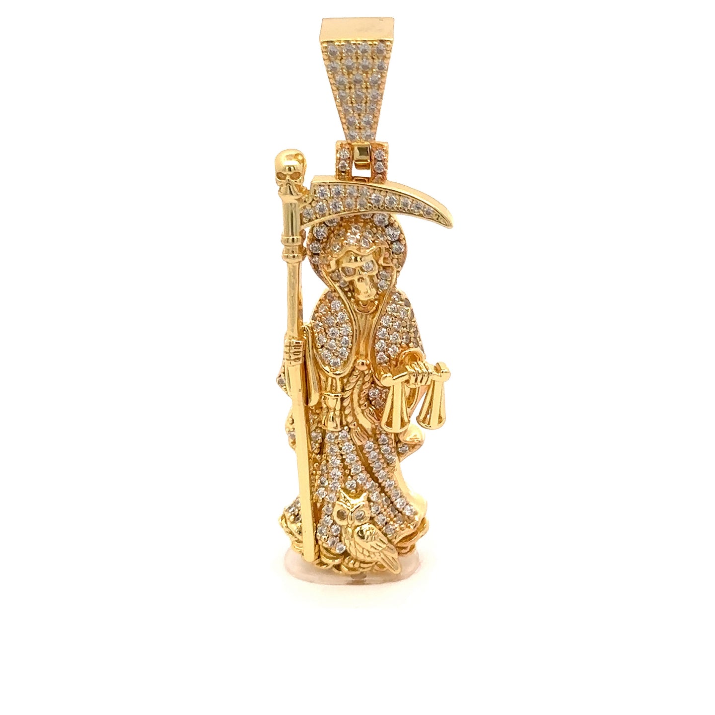 ISOLDE 925 CZ GOLD ICED OUT PENDANT | 9222642