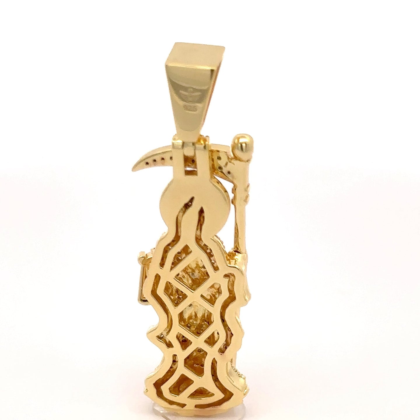 ISOLDE 925 CZ GOLD ICED OUT PENDANT | 9222642