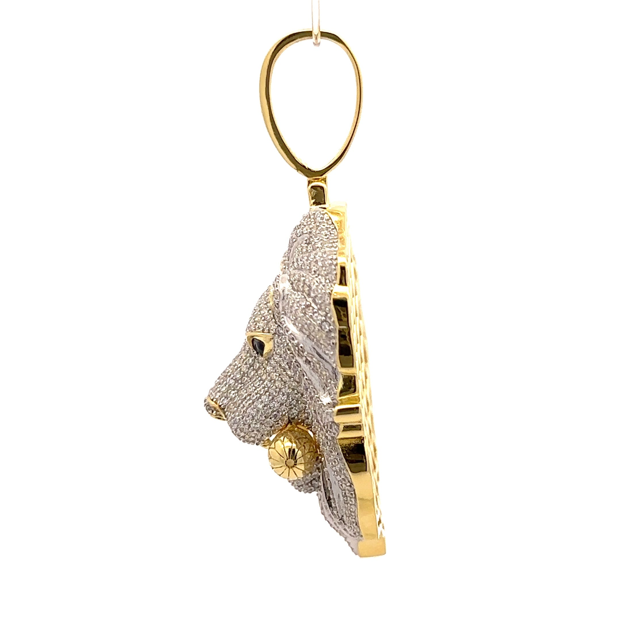 ORACLE 925 CZ GOLD ICED OUT PENDANT | 9222672