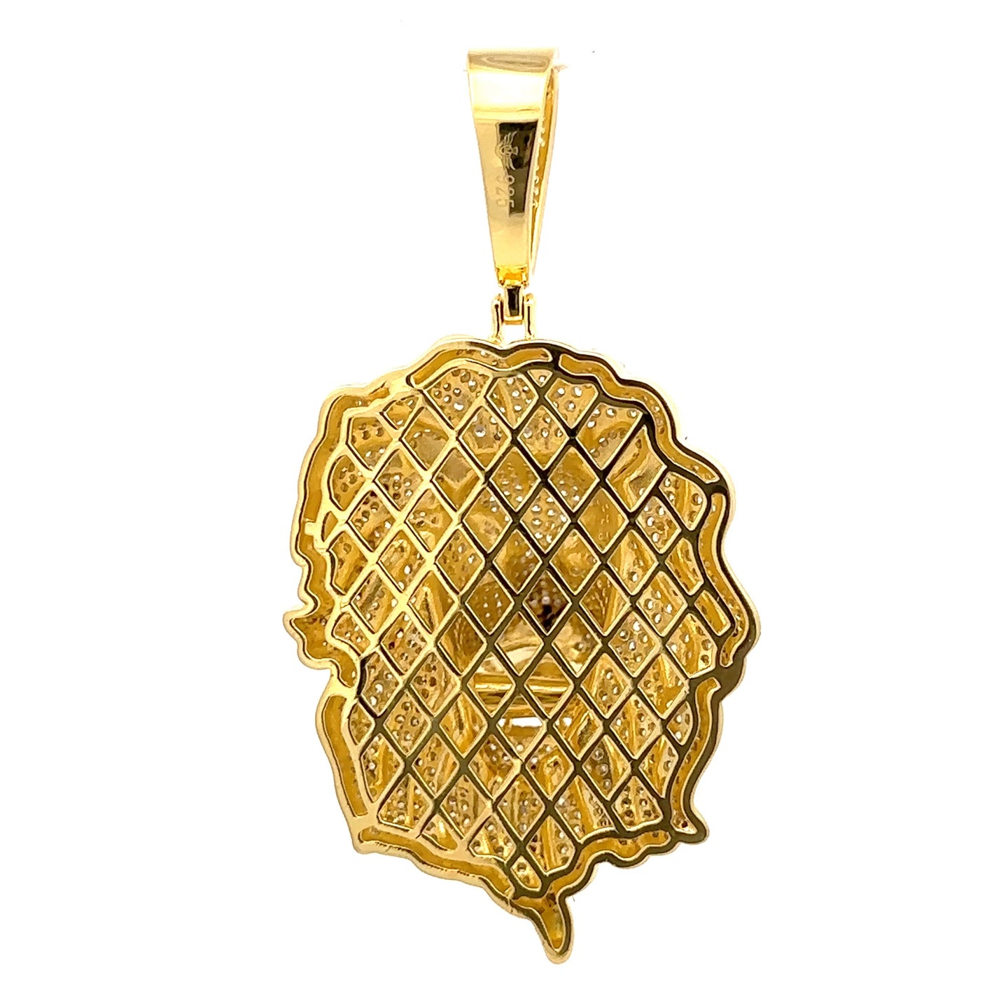 ORACLE 925 CZ GOLD ICED OUT PENDANT | 9222672