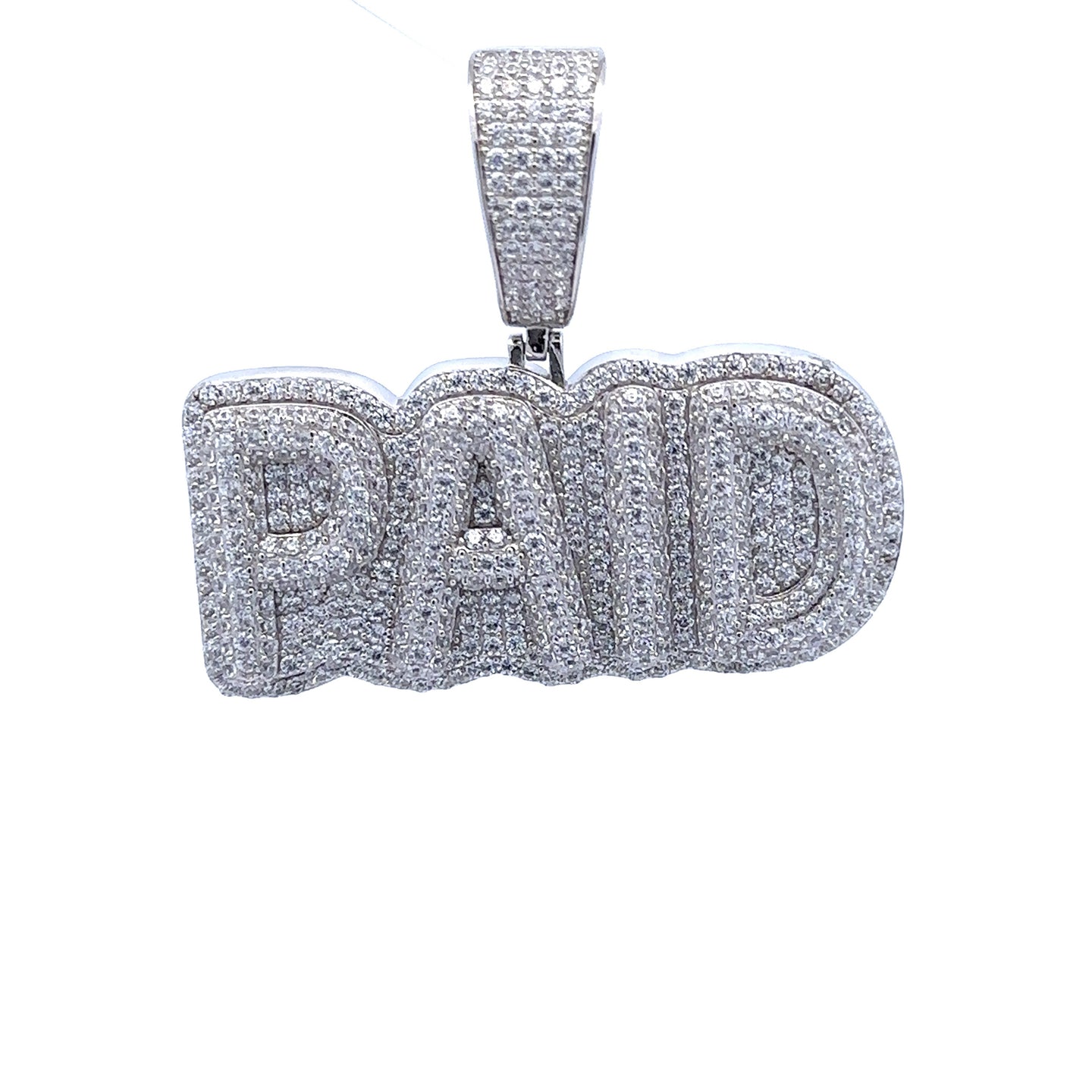 XANADU 925 CZ RHODIUM ICED OUT PENDANT | 9222701