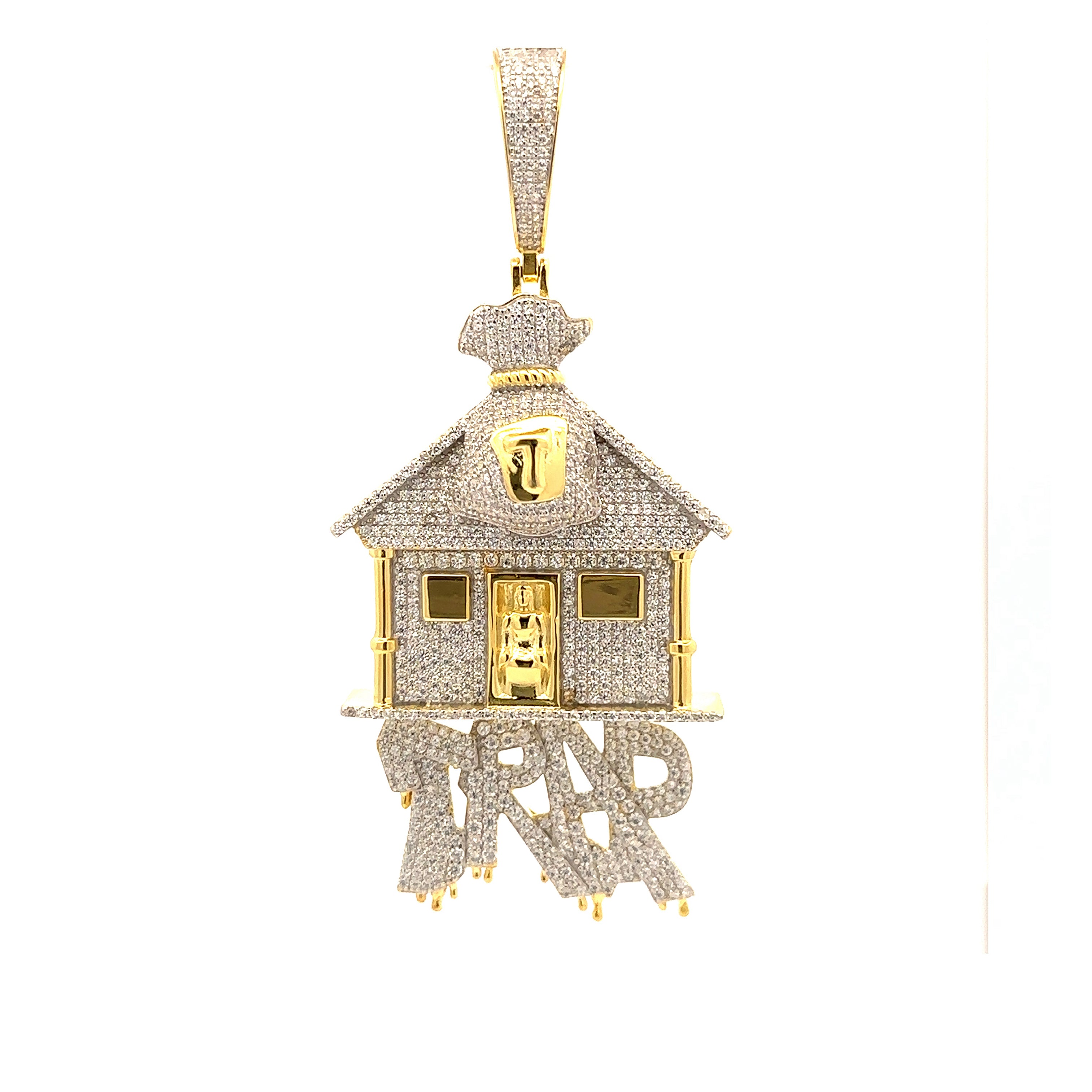 AEONIAN 925 CZ GOLD ICED OUT PENDANT | 9222712