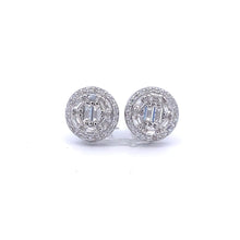 ELIN 925 CZ RHODIUM ICED OUT EARRINGS  |  9222721