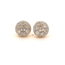 PANACIAR 925 CZ GOLD ICED OUT EARRINGS | 9222722