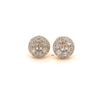 ELIN 925 CZ GOLD ICED OUT EARRINGS  | 9222722