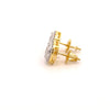 ELIN 925 CZ GOLD ICED OUT EARRINGS  | 9222722