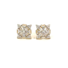 ZIRI 925 CZ GOLD ICED OUT EARRINGS  | 9222732