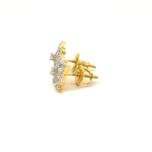 ZANAEDA 925 CZ GOLD ICED OUT EARRINGS | 9222732