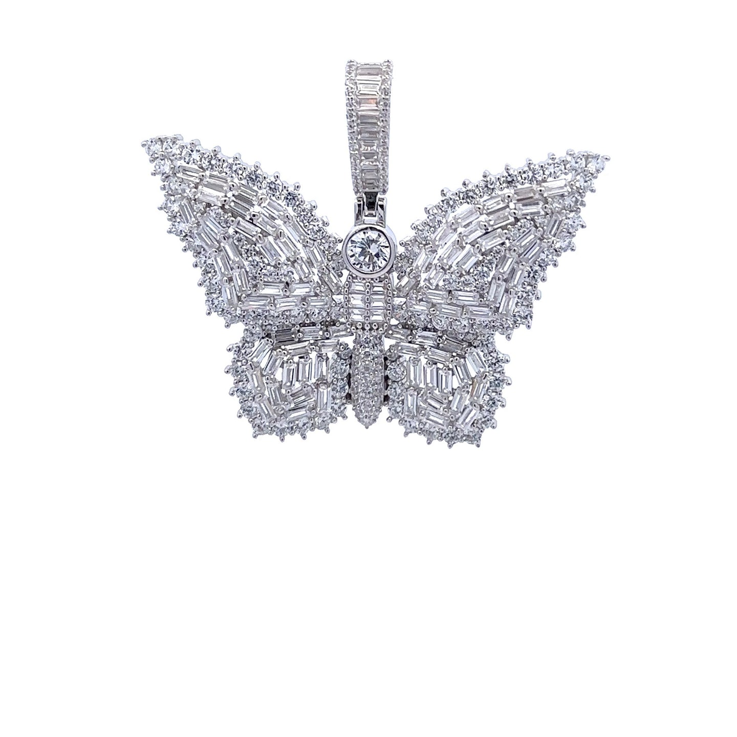 MONARCH 925 CZ RHODIUM ICED OUT PENDANT | 9222781