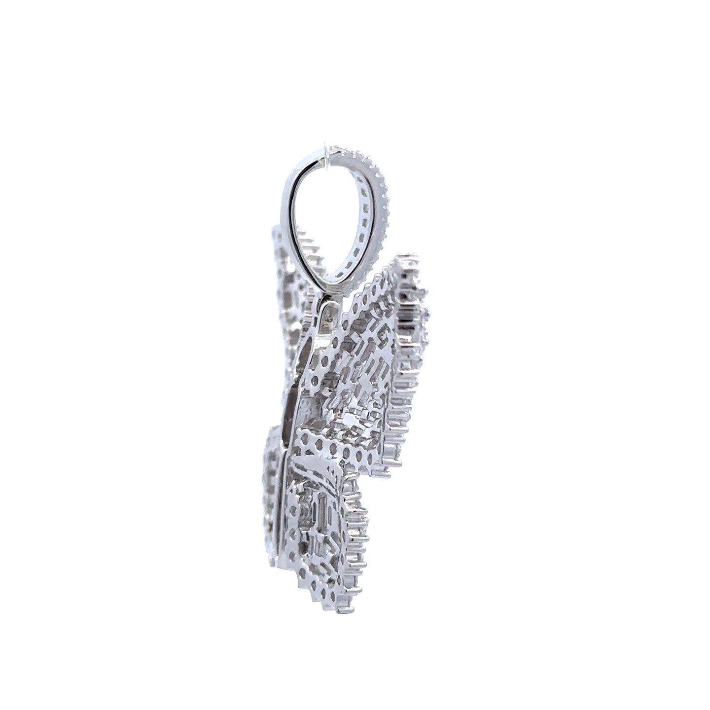 MONARCH 925 CZ RHODIUM ICED OUT PENDANT | 9222781