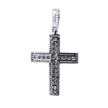 AMBRASS 925 CZ RHODIUM ICED OUT PENDANT | 9222871