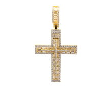 AMBRASS 925 CZ GOLD ICED OUT PENDANT | 9222872