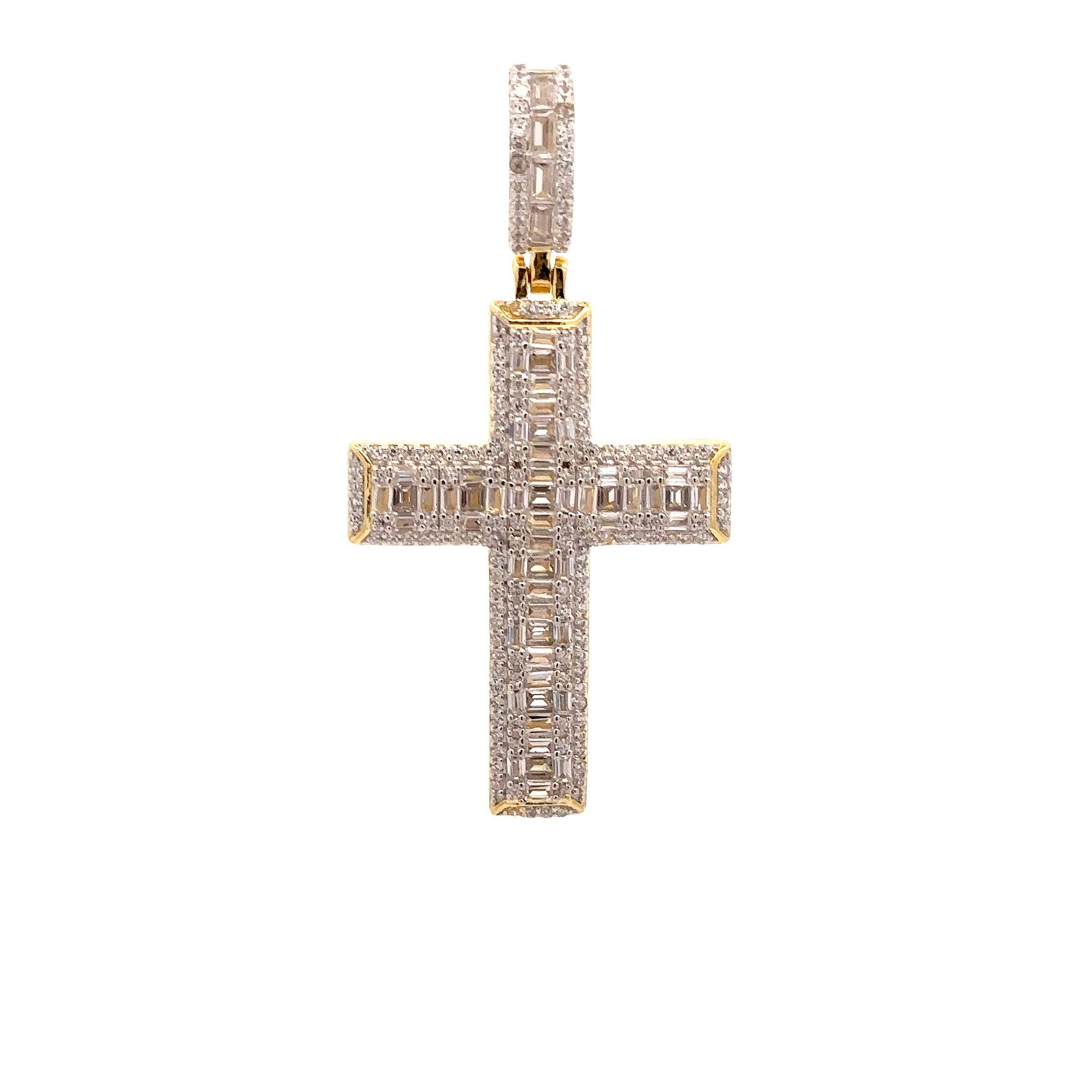 EPHERMA 925 CZ GOLD ICED OUT PENDANT | 9222882