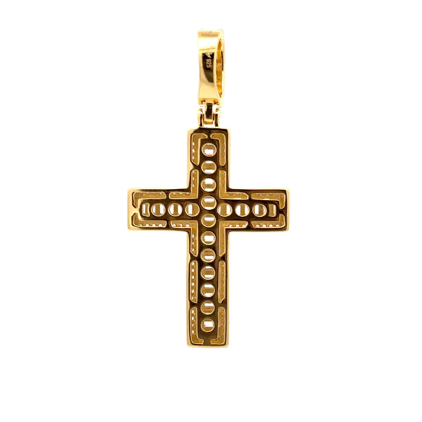 EPHERMA 925 CZ GOLD ICED OUT PENDANT | 9222882