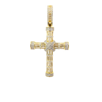 WESTERIA 925 CZ GOLD ICED OUT PENDANT | 9222892