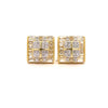 MYSTIQUE 925 CZ GOLD ICED OUT EARRINGS | 9222942