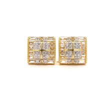 MYSTIQUE 925 CZ GOLD ICED OUT EARRINGS | 9222942