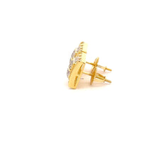 MYSTIQUE 925 CZ GOLD ICED OUT EARRINGS | 9222942