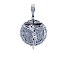OBSIDEAN 925 CZ RHODIUM ICED OUT PENDANT | 9222951
