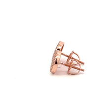 CALLIDORA 925 CZ ROSE GOLD ICED OUT EARRINGS | 929735