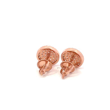 CALLIDORA 925 CZ ROSE GOLD ICED OUT EARRINGS | 929735