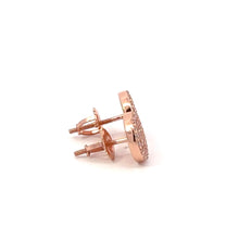 CALLIDORA 925 CZ ROSE GOLD ICED OUT EARRINGS | 929735