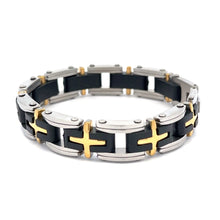 IGNISS STEEL RHODIUM BLACK ICED OUT BRACELET | 9311168