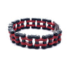 OSCURO STEEL RED BLACK ICED OUT BRACELET | 9311176