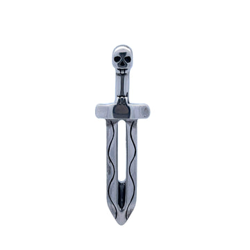 ARDENT STAINLESS RHODIUM STEEL ICED OUT PENDANT | 9311201