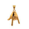 BRUMALIS STAINLESS GOLD STEEL ICED OUT PENDANT | 9311212