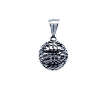 LUNAREAN STAINLESS RHODIUM STEEL ICED OUT PENDANT | 9311361