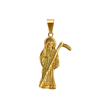 VALKAIRE STAINLESS GOLD STEEL ICED OUT PENDANT | 9311392