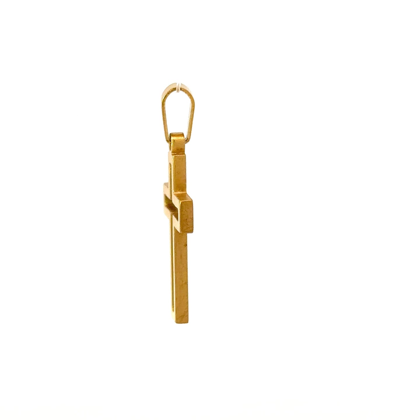 MIRO STAINLESS GOLD STEEL ICED OUT PENDANT | 9311402