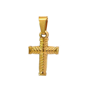 LONE STAINLESS GOLD STEEL ICED OUT PENDANT | 9311412