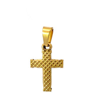 LONE STAINLESS GOLD STEEL ICED OUT PENDANT | 9311412