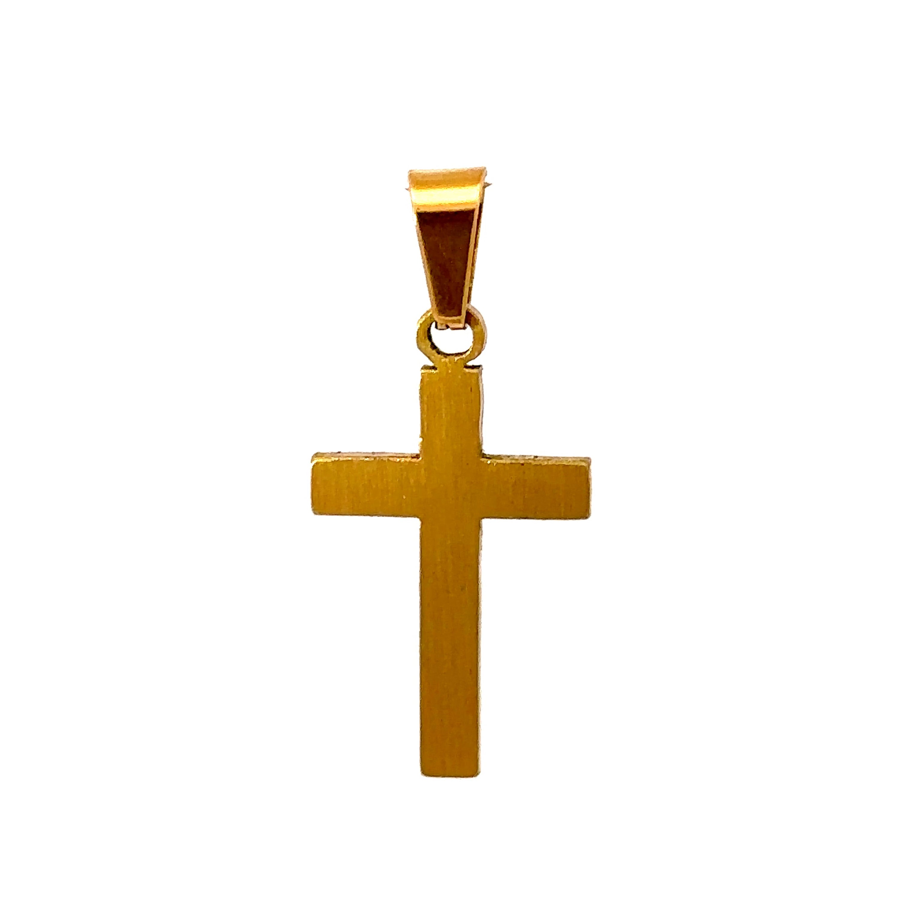 FAUSTUS STAINLESS GOLD STEEL ICED OUT PENDANT | 9311422