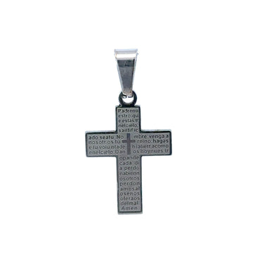 JORVIK STAINLESS RHODIUM STEEL ICED OUT PENDANT | 9311471