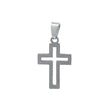 MAELIS STAINLESS RHODIUM STEEL ICED OUT PENDANT | 9311511