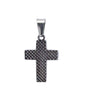 PYRRHA STAINLESS RHODIUM STEEL ICED OUT PENDANT | 9311541