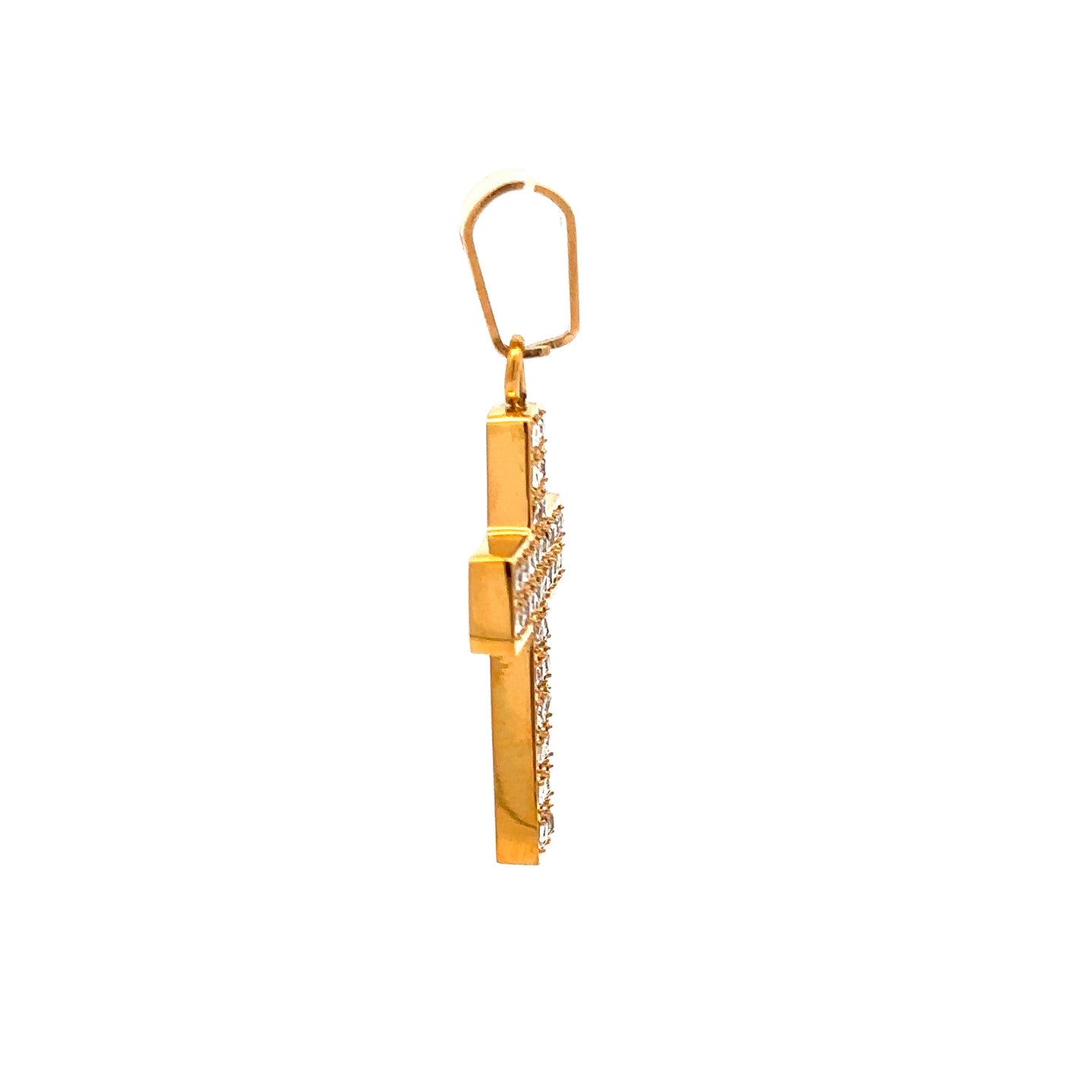 RHOSWEN STAINLESS GOLD STEEL ICED OUT PENDANT | 9311572