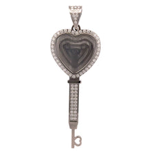 9312681 | Steel Moissanite Rhodium Pendant