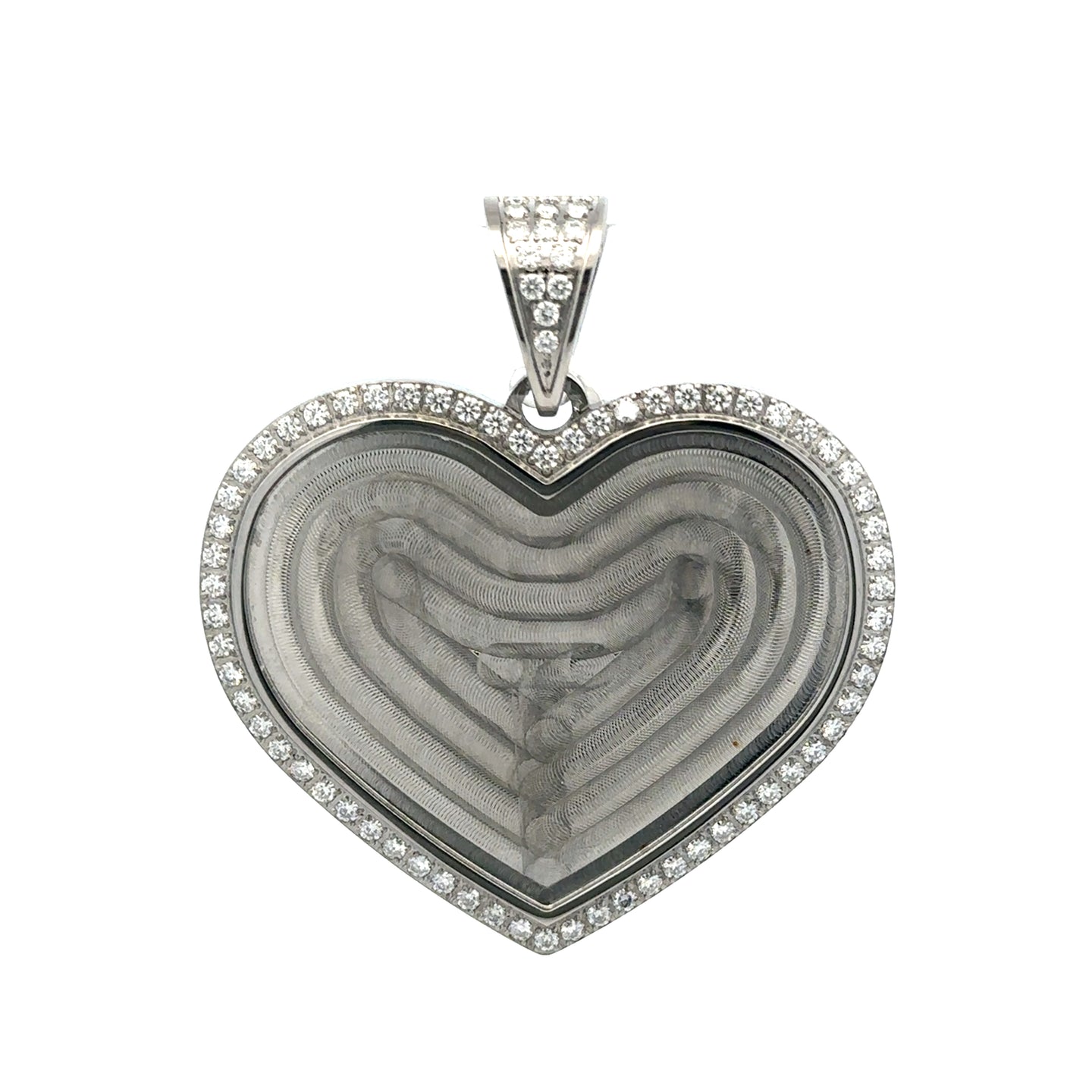 9312691 | Steel Moissanite Rhodium Pendant