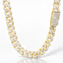 SELVIK 12MM GOLD MOISSANITE ICED OUT CUBAN I 991402