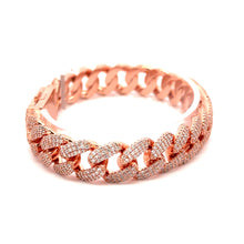 JORVIK 12MM CZ BRASS ROSE GOLD ICED OUT BRACELET  I 963455