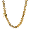 MISTRAL 7MM CZ GOLD BRASS ICED OUT CHAIN | 963552