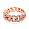 FENRIS 18MM CZ BRASS ROSE GOLD ICED OUT BRACELET  I 963565