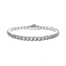 ZANO 6MM CZ BRASS RHODIUM ICED OUT BRACELET  I 963581