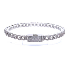 ZANO 6MM CZ BRASS RHODIUM ICED OUT BRACELET  I 963581