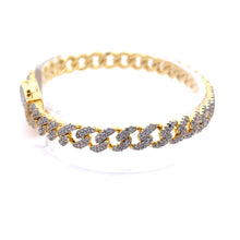 ZANO 6MM CZ BRASS GOLD ICED OUT BRACELET  I 963582