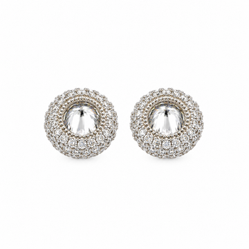 9100311 | 2.00 CTW Brass Moissanite Rhodium Earring